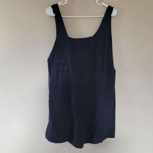 Lilith Dress Tunic Womens Size Large Silk Blend Black Mini Lagenlook Pockets